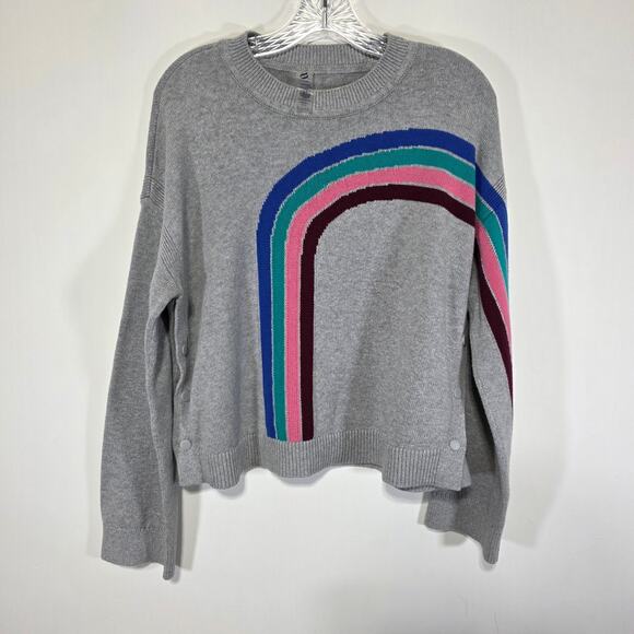 Lou & Grey Womens Rainbow Arc Sleeve Crew Neck Pullover Sweater Size Medium - Picture 8 of 8